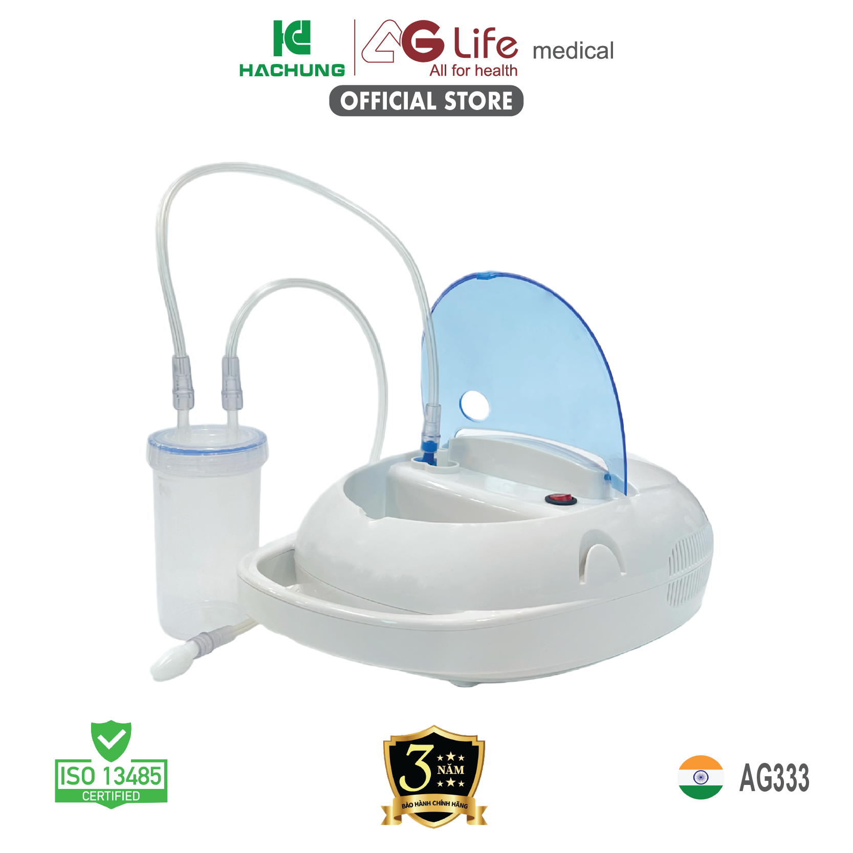 Máy xông hút dịch mũi 2in1 AG Life AG333