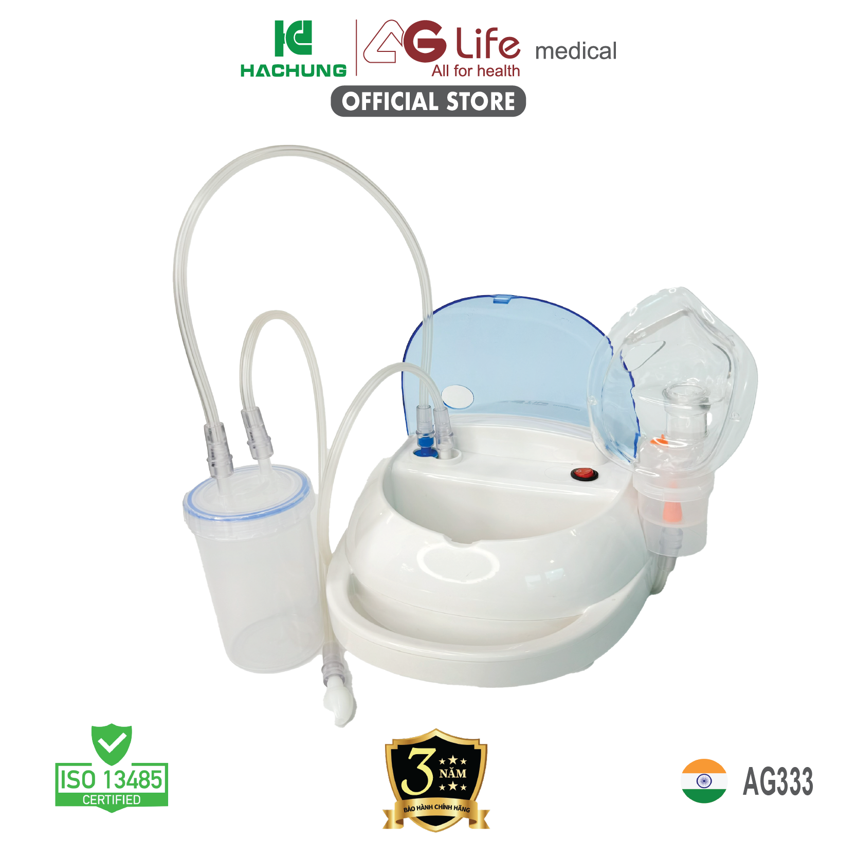 Máy xông hút dịch mũi 2in1 AG Life AG333